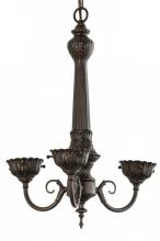 Meyda White 158699 - 14"W Mahogany Bronze 3 LT Chandelier Hardware