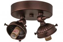 Meyda White 162993 - 5"W Mahogany Bronze 2 LT Flushmount Hardware