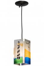 Meyda White 164112 - 7"W Metro Fusion Lighthouse Quadrato Mini Pendant