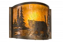 Meyda White 174065 - 12" Wide Lone Bear Left Wall Sconce