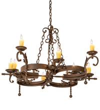 Meyda White 199184 - 42" Wide Andorra 8 Light Chandelier