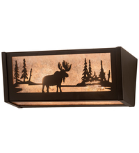 Meyda White 205094 - 16" Wide Moose at Lake Vanity Light