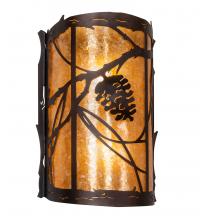 Meyda White 220298 - 10" Wide Whispering Pines Left Wall Sconce