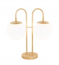 Meyda White 254472 - 21" High Bola Deux 2 Light Table Lamp