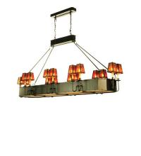 Meyda White 51057 - 82"L Carpathian 16 LT Oblong Chandelier