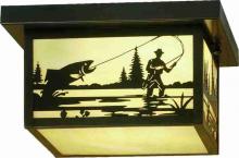 Meyda White 51887 - 12" Square Hyde Park Fly Fisherman Flushmount