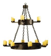 Meyda White 67969 - 37"W Kingston 12 LT Two Tier Chandelier